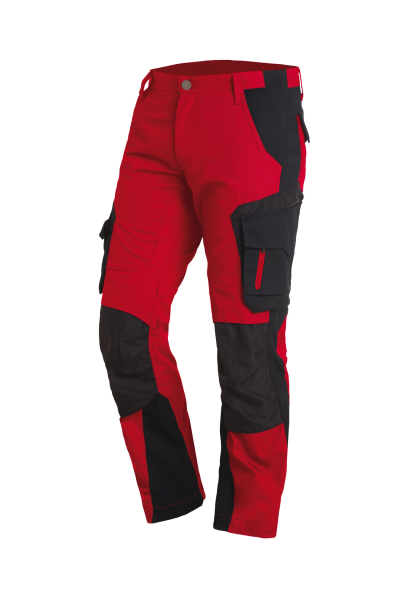 FHB FLORIAN Arbeitshose, rot-schwarz, Gr.