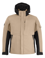 FHB GEORG Arbeitsjacke Primaloft, beige-schwarz, Gr. 2XL