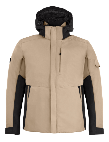 FHB GEORG Arbeitsjacke Primaloft, beige-schwarz