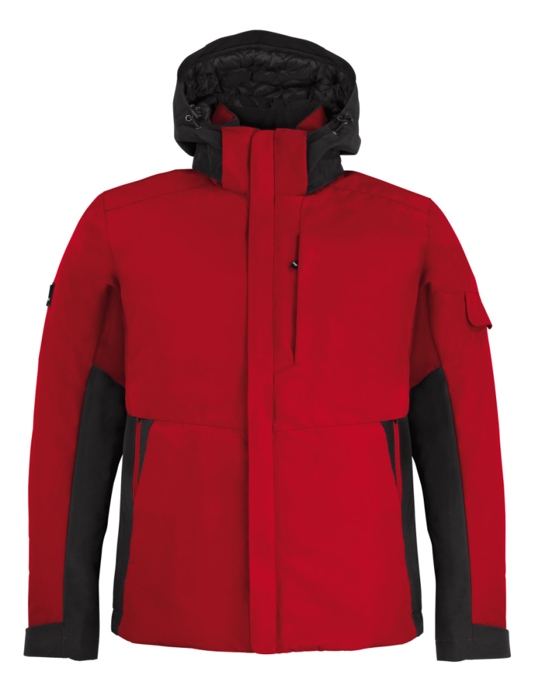 FHB GEORG Arbeitsjacke Primaloft, rot-schwarz, Gr. S