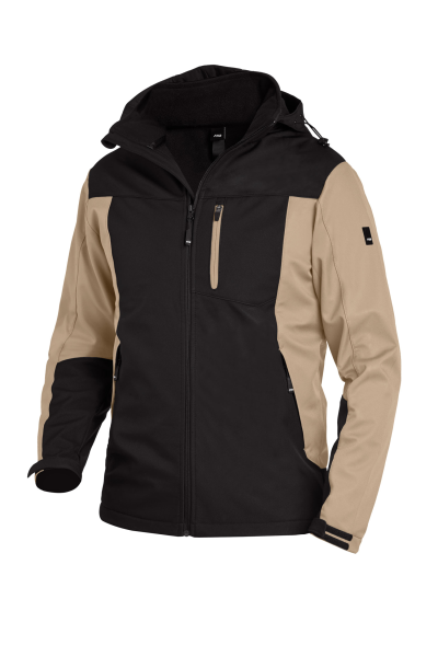 FHB JANNIK Softshelljacke, beige-schwarz, Gr.