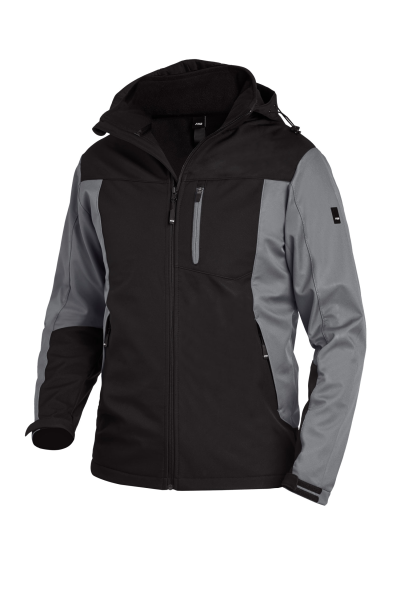 FHB JANNIK Softshelljacke, grau-schwarz, Gr.