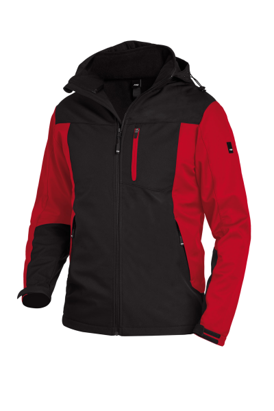 FHB JANNIK Softshelljacke, rot-schwarz, Gr.