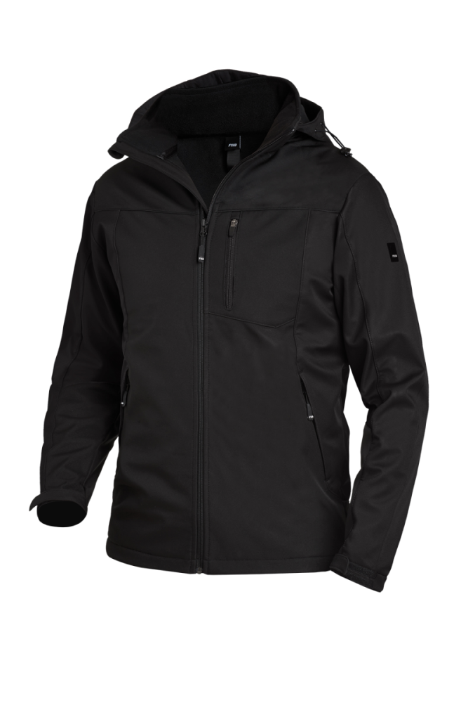 FHB JANNIK Softshelljacke, schwarz-RV schwarz, Gr.