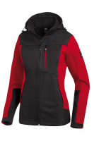 FHB JULIA Softshell-Jacke Damen, rot-schwarz, Gr. 3XL