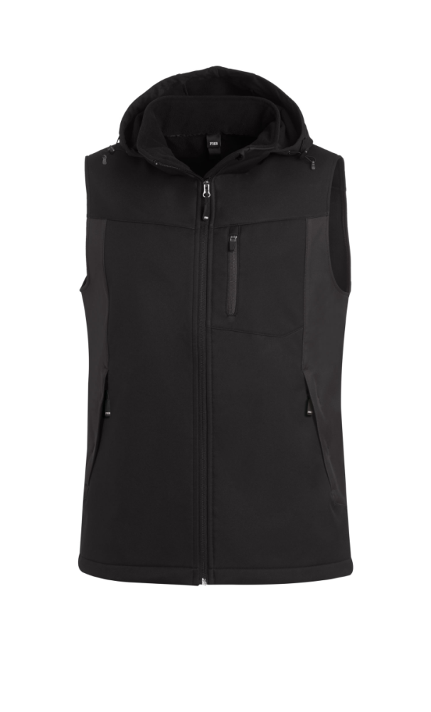 FHB JUSTUS Softshellweste, anthrazit-schwarz, Gr. S