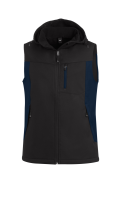 FHB JUSTUS Softshellweste, marine-schwarz, Gr. 3XL