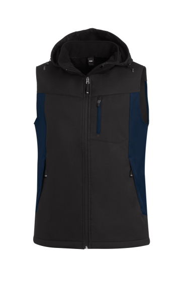 FHB JUSTUS Softshellweste, marine-schwarz