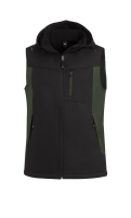 FHB JUSTUS Softshellweste, oliv-schwarz, Gr. 5XL