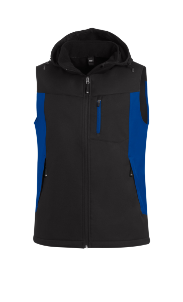 FHB JUSTUS Softshellweste, royalblau-schwarz