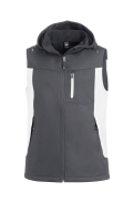 FHB JUSTUS Softshellweste, weiss-anthrazit, Gr. XL