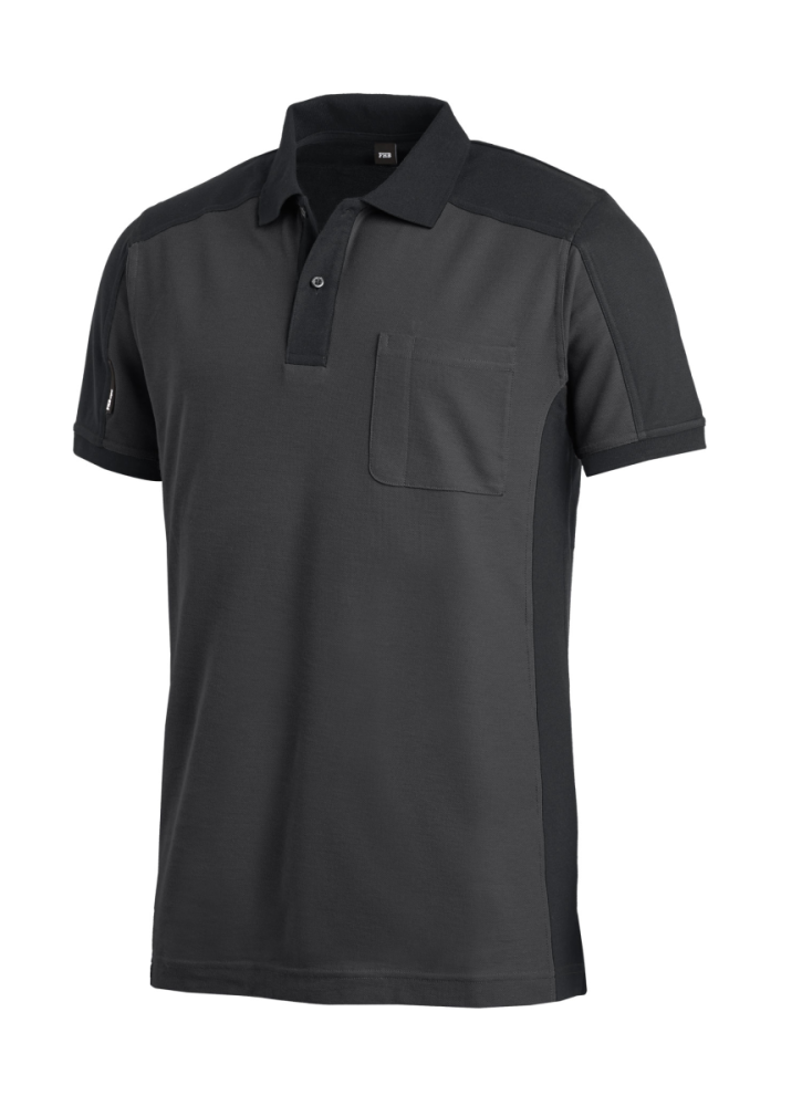 FHB KONRAD Polo-Shirt, anthrazit-schwarz, Gr. XL