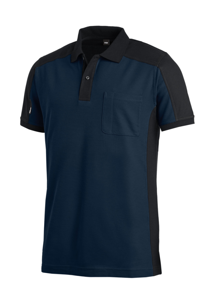 FHB KONRAD Polo-Shirt, marine-schwarz, Gr. S