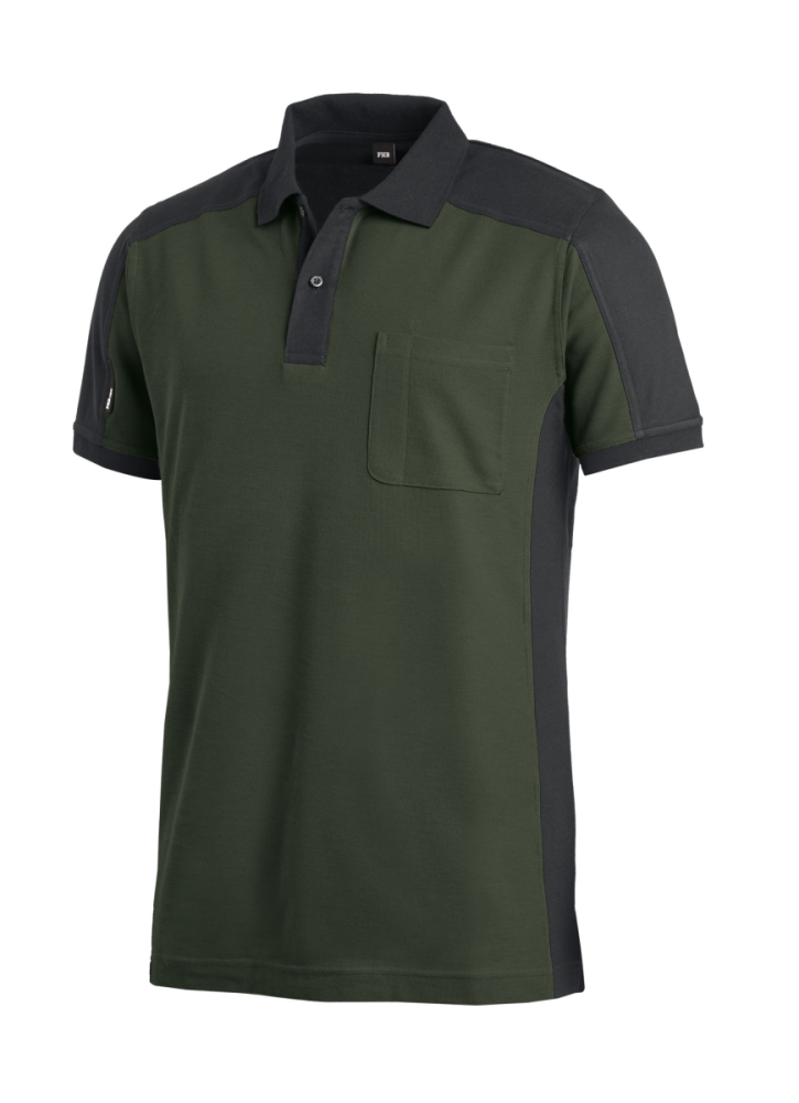 FHB KONRAD Polo-Shirt, oliv-schwarz, Gr. 4XL