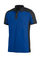 FHB KONRAD Polo-Shirt, royalblau-schwarz, Gr. 5XL