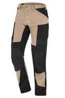 FHB LEO Arbeitshose elastisch, beige-schwarz, Gr. 40