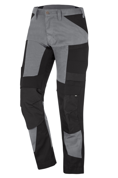 FHB LEO Arbeitshose elastisch, grau-schwarz, Gr.
