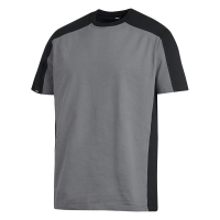 FHB MARC T-Shirt zweifarbig, grau-schwarz, Gr. XS