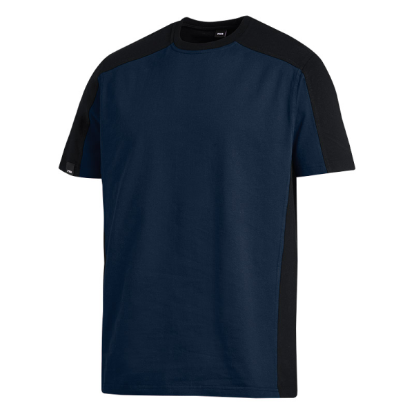 FHB MARC T-Shirt zweifarbig, marine-schwarz