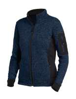 FHB MARIEKE Strick-Fleece-Jacke Damen, marine-schwarz, Gr. XS