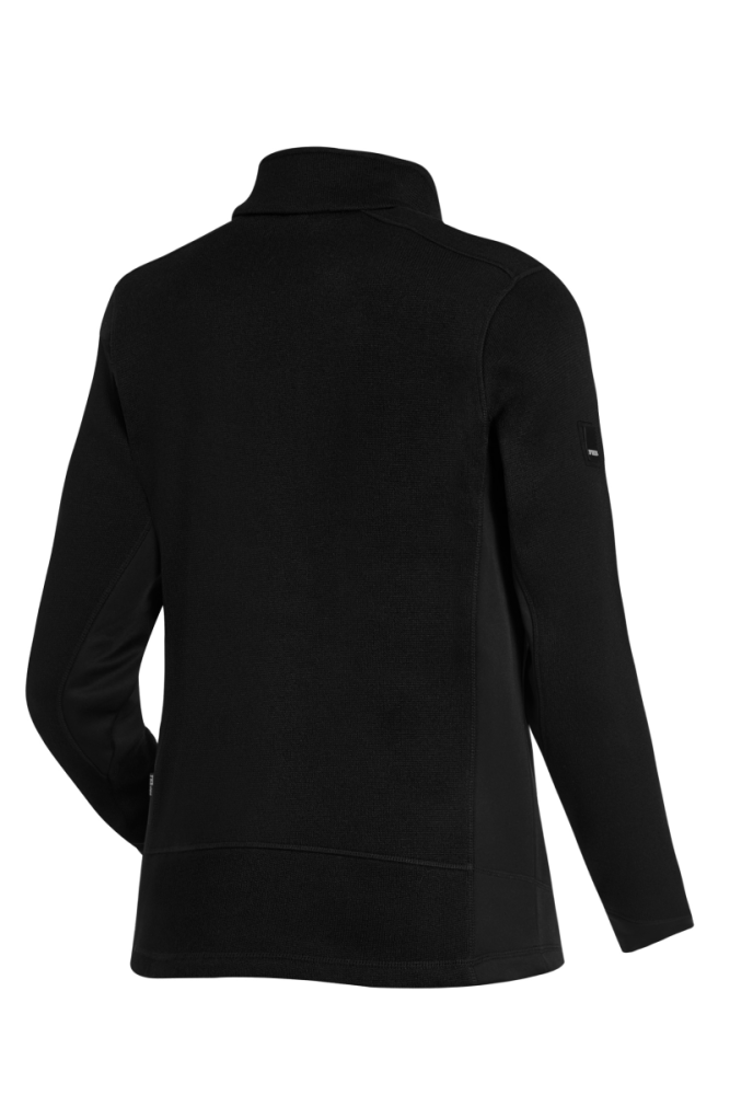 FHB MARIEKE Strick-Fleece-Jacke Damen, schwarz, Gr.