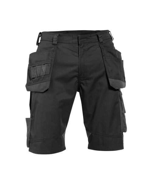 Dassy ® Bionic, Arbeitsshorts mit Holstertaschen, Schwarz/anthrazitgrau