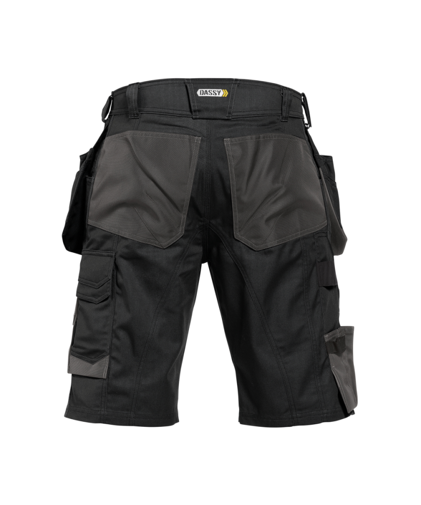 Dassy ® Bionic, Arbeitsshorts mit Holstertaschen, Schwarz/anthrazitgrau, 42