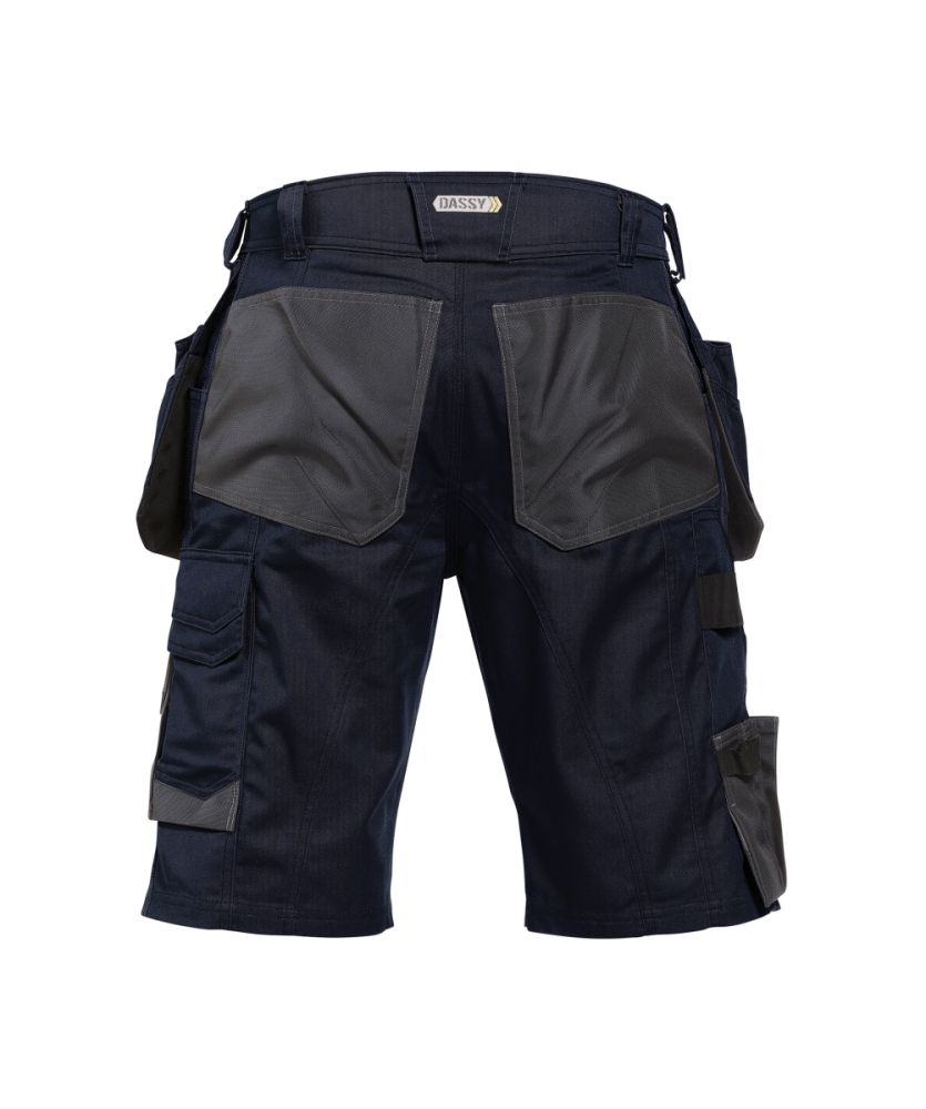 Dassy ® Bionic, Arbeitsshorts mit Holstertaschen, Nachtblau/anthrazitgrau, 62