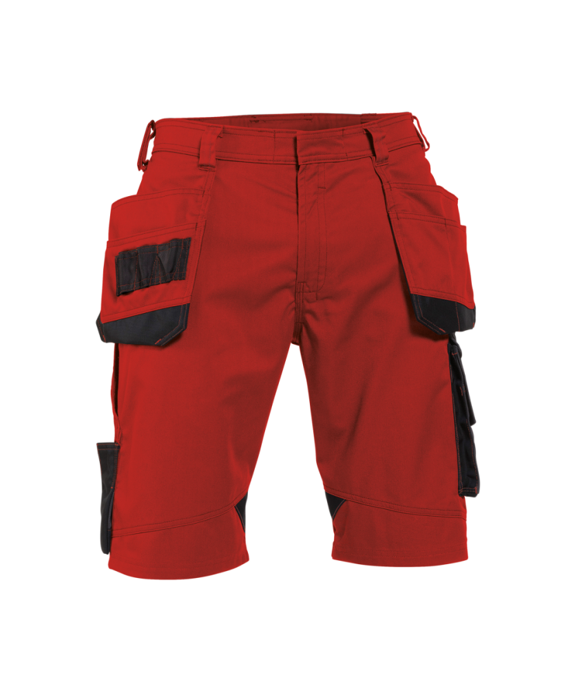 Dassy ® Bionic, Arbeitsshorts mit Holstertaschen, Rot/schwarz, 50