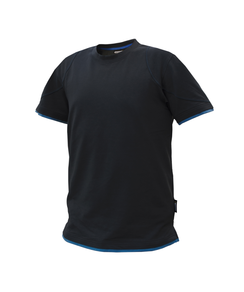 Dassy ® Kinetic, T-shirt, Schwarz/azurblau