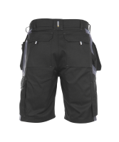 Dassy ® Monza, Zweifarbige Arbeitsshorts mit Holstertaschen, Schwarz/zementgrau, 67