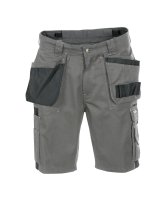 Dassy ® Monza, Zweifarbige Arbeitsshorts mit Holstertaschen, Zementgrau/schwarz, 53