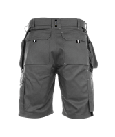 Dassy ® Monza, Zweifarbige Arbeitsshorts mit Holstertaschen, Zementgrau/schwarz, 53