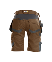 Dassy ® Trix, Stretch-Arbeitsshorts mit Holstertaschen, Lehmbraun/anthrazitgrau, 67