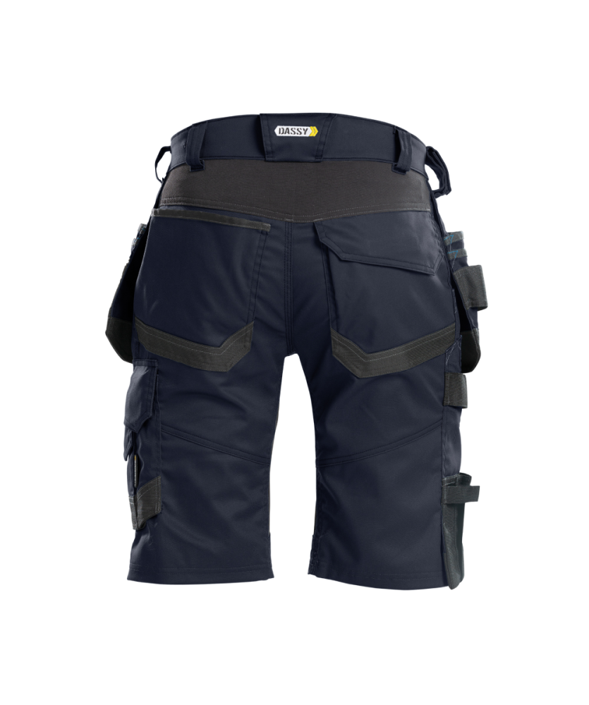 Dassy ® Trix, Stretch-Arbeitsshorts mit Holstertaschen, Nachtblau/anthrazitgrau, 67