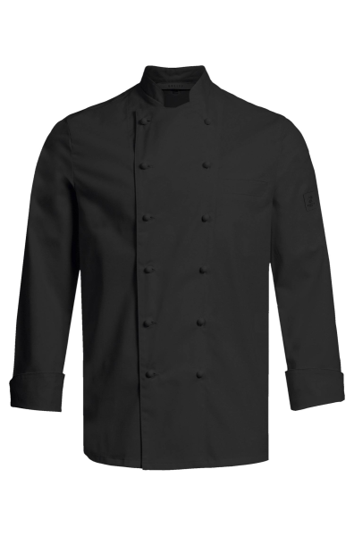 Greiff Herren-Kochjacke, Mit Stretch, Regular Fit, schwarz