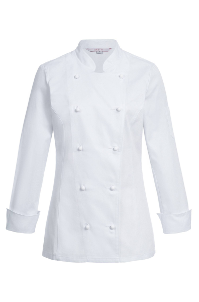 Greiff Damen Kochjacke Langarm Regular Fit, weiss
