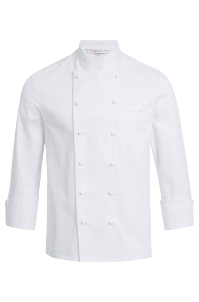 Greiff Herren-Kochjacke Langarm, Regular Fit, weiss