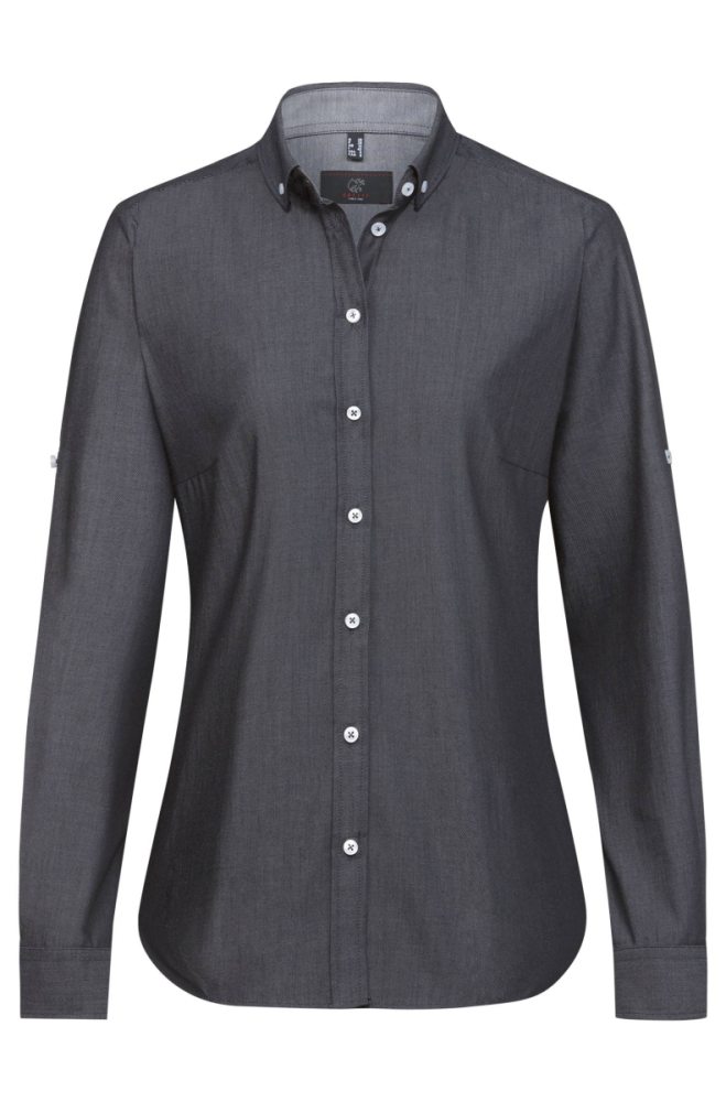 Greiff Damen-Bluse 1/1 RF Servic, denimoptik anthrazit
