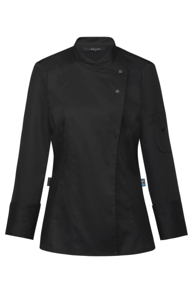 Greiff Damen-Kochjacke Langarm Regular Fit, schwarz