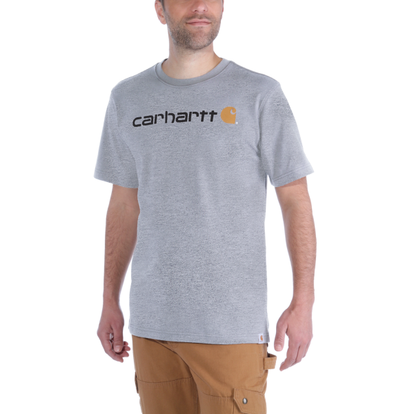 Carhartt Core Logo T-shirt S/s, Heather Grey