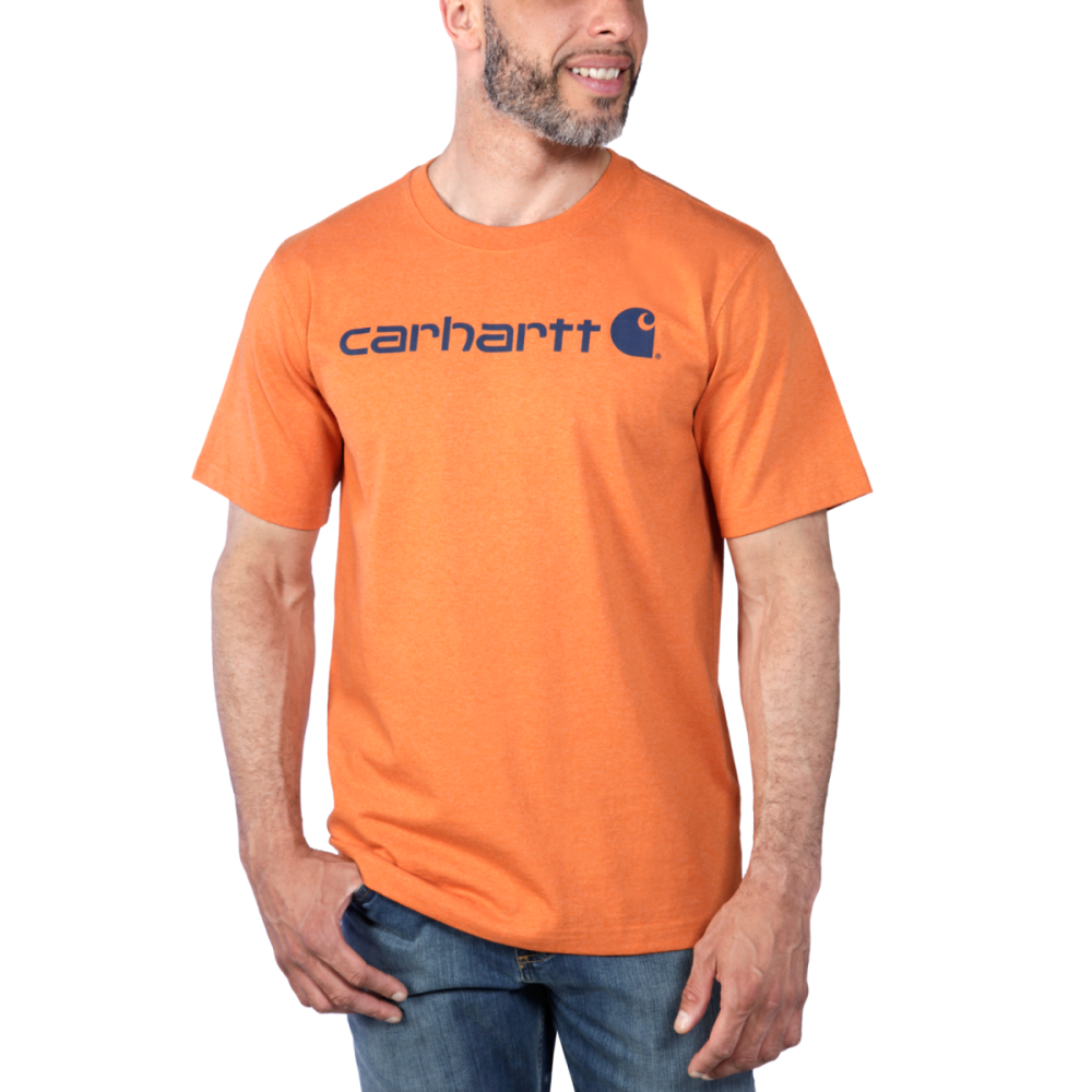 Carhartt Core Logo T-shirt S/s, Marmalade Heather, M