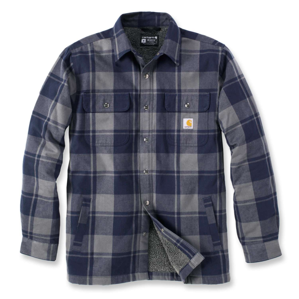 Carhartt Flannel Sherpa-lined Shirt Jac, Navy
