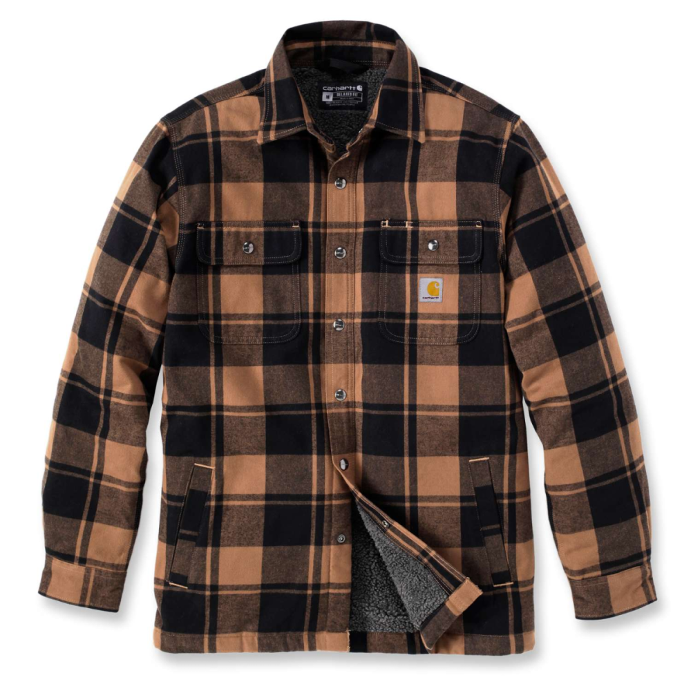 Carhartt Flannel Sherpa-lined Shirt Jac, ® Brown