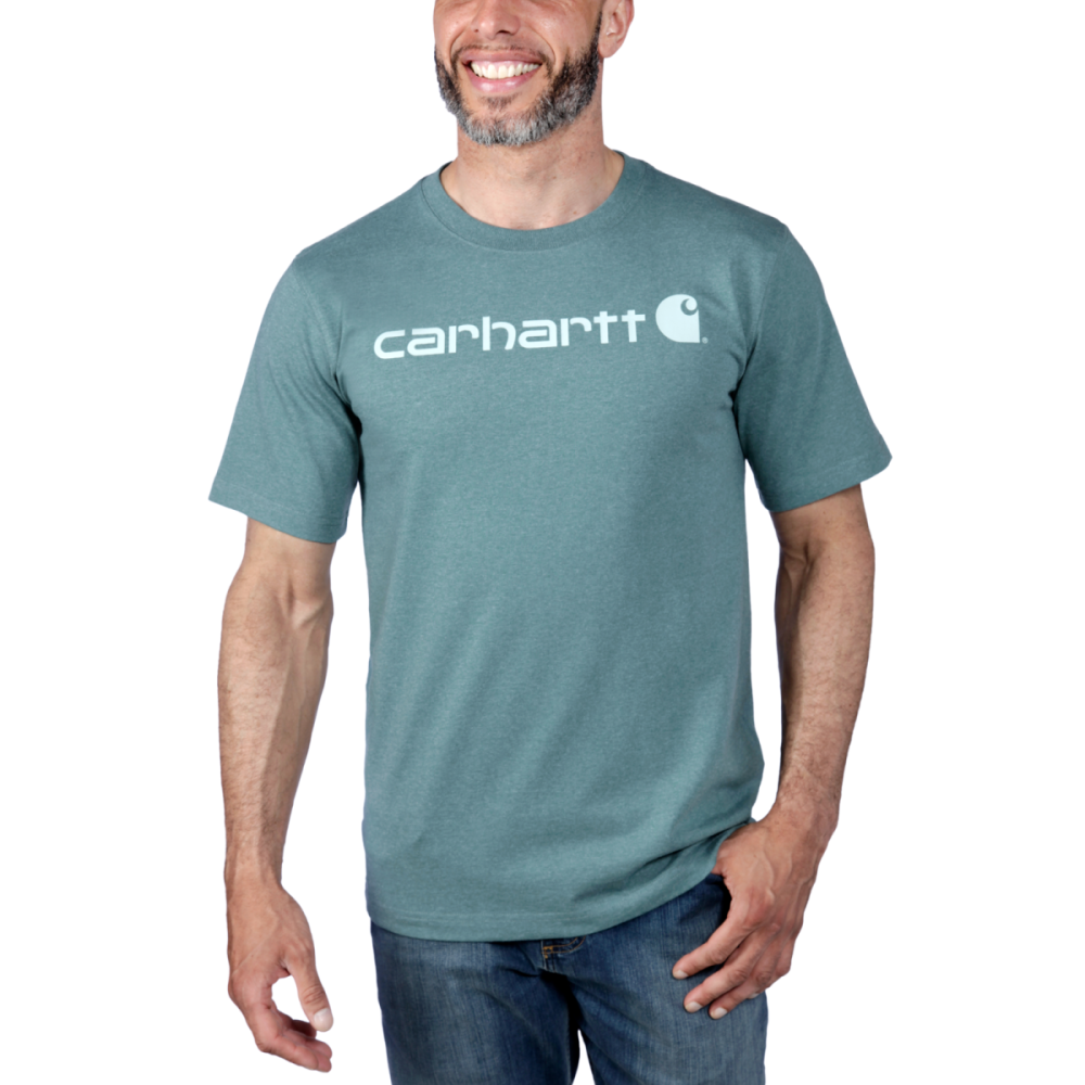 Carhartt Core Logo T-shirt S/s, Sea Pine Heather, S