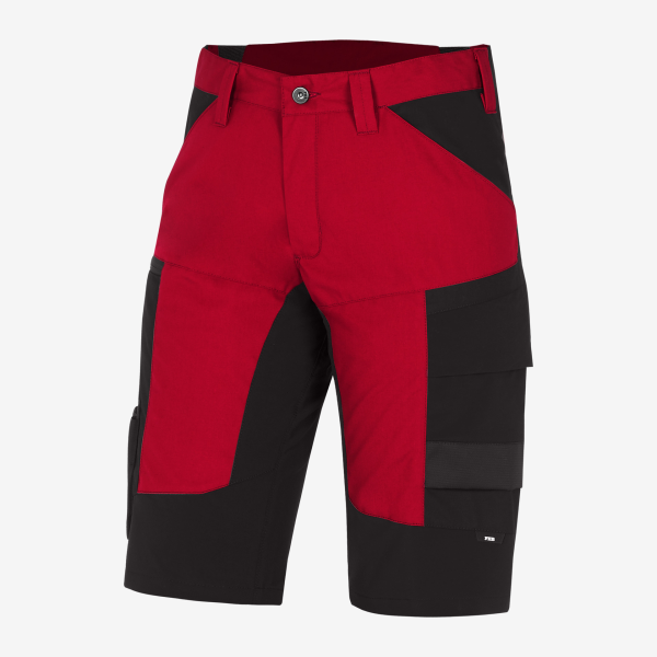 FHB KIM Bermuda elastisch, rot-schwarz, Gr.
