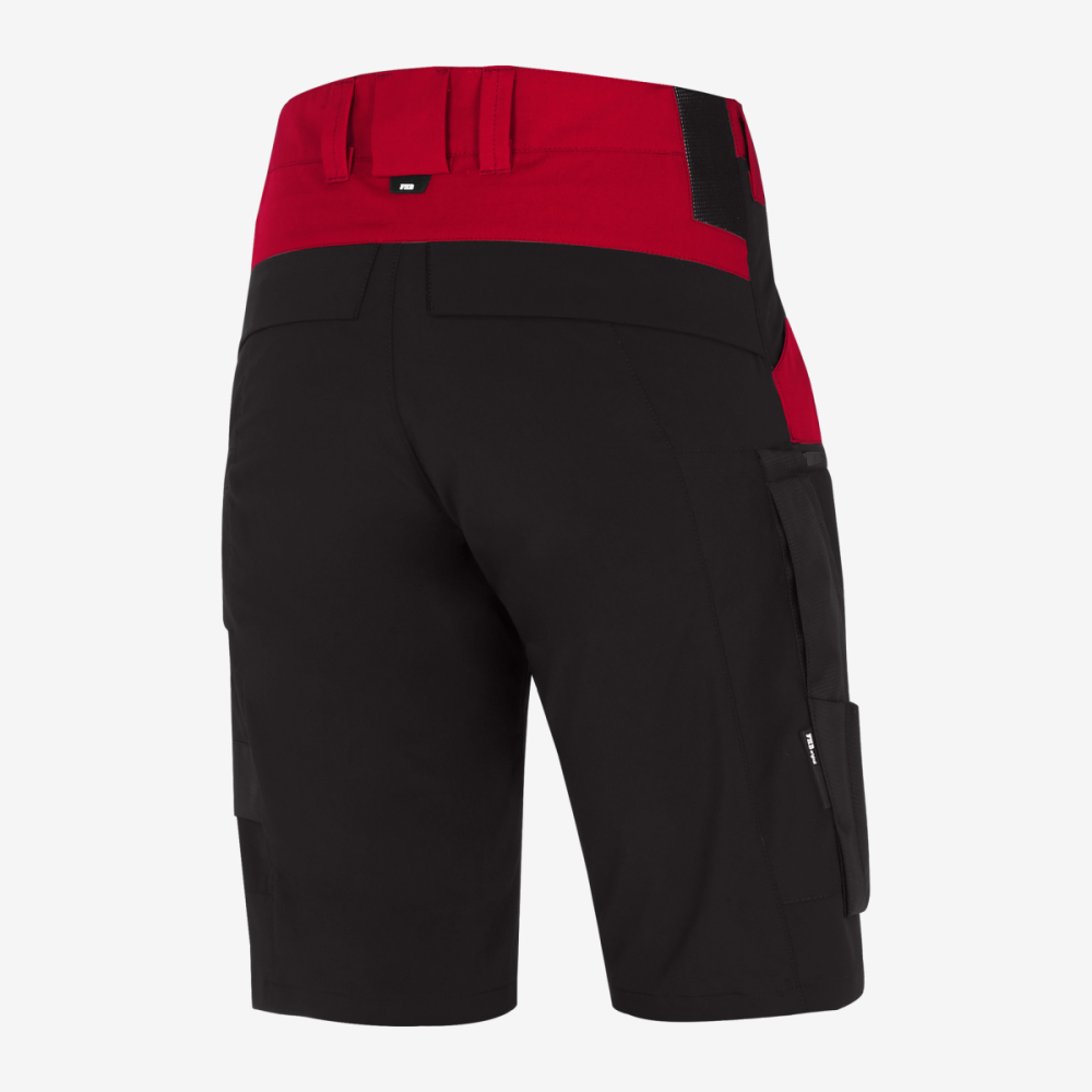 FHB KIM Bermuda elastisch, rot-schwarz, Gr.