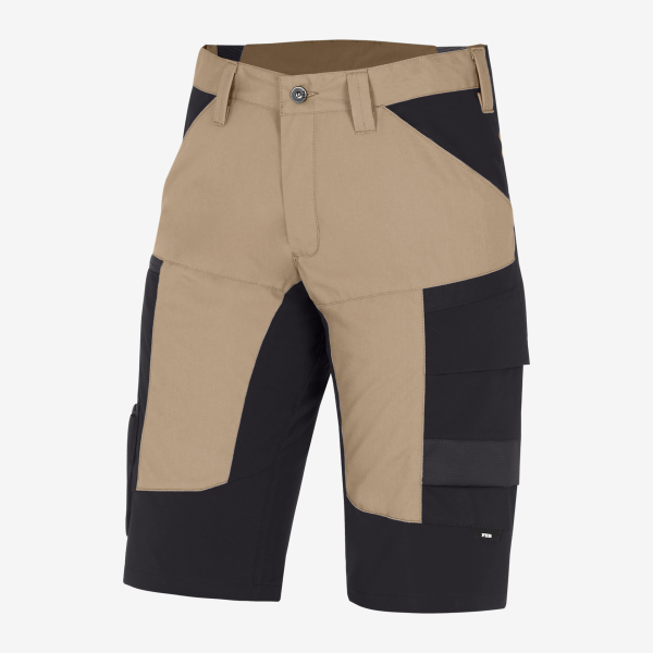 FHB KIM Bermuda elastisch, beige-schwarz, Gr.