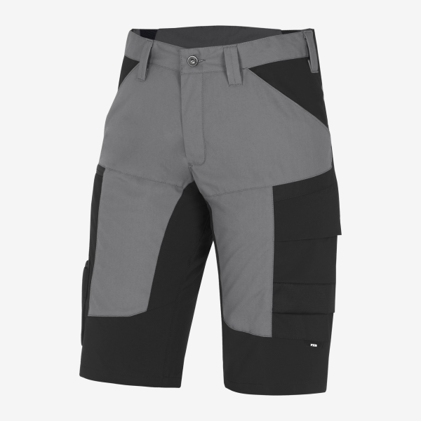 FHB KIM Bermuda elastisch, grau-schwarz, Gr.