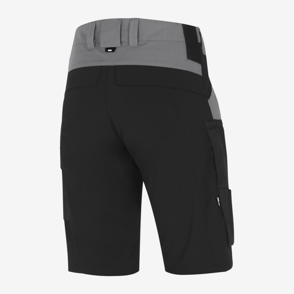 FHB KIM Bermuda elastisch, grau-schwarz, Gr.